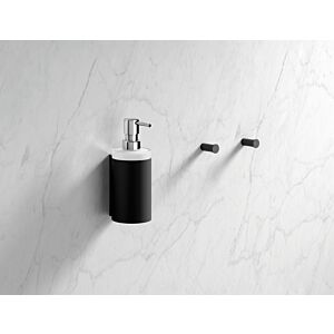 Hewi System 900 bécher en verre 900.04.00060DC peint par poudrage noir mat profond, cylindrique, avec Halter