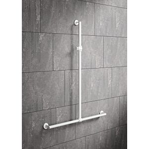 Hewi System 900 handrail 900.35.40160AS 1250 x 965 mm, Stainless Steel powder-coated white deep matt, polyamide white matt