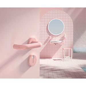 Poignée de porte Barbie™ x HEWI B111.001, épaisseur de porte 38 à 48 mm, avec ouverture d&#39;urgence, rose