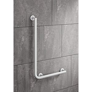 Hewi System 900 angulaire match0 900.22.13260DX Inox peint par poudrage blanc profond mat, 750 x 500 mm, version droite