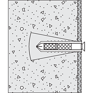 Hewi System 100 fastening BM11.4 aerated concrete (larger than P2), for Toilet rails
