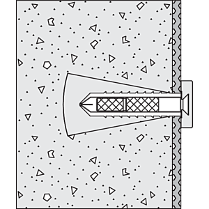 Hewi 801/805 fixation 3635999 blanc pur, brique perforée, pour prémontage