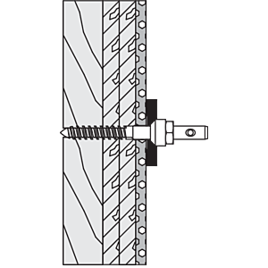 Hewi 801/805 accessoire BM12. 801 . 801 vis à bois spéciale Ø 10 x 95, pour appui dorsal d&#39;un côté