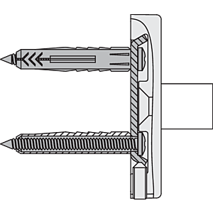 Fixation Hewi BM1263.2 au mur, d= 80mm, pour les séries 950 et 802