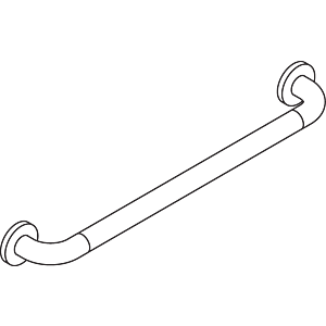 Hewi 801 poignée de bain 801.36.13698 blanc de sécurité, 600 mm, avec noyau en aluminium