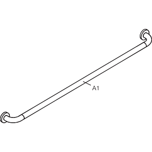 Hewi 477 Badetuchhalter 477.30.3S98 Badetuchhalter mesure, blanc signal, insert acier