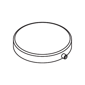 Hewi cache rosace 6308672 vert mai, d= 80mm, hauteur 13mm, en polyamide