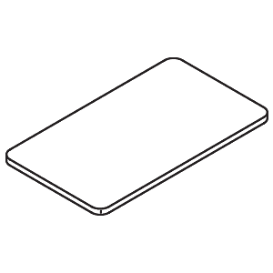 Hewi glass plate 63499 200 x 115 mm