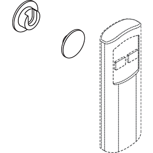 Hewi S 50 Fidlock-Befestigung 65484 für Fernbedienung, Magnet-Rastverschluss mit Klebebefestigung