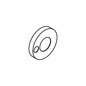 Hewi System 900 Rosettenkappe 67972DX d= 67mm, mit Loch, Edelstahl pulverbeschichtet weiß tiefmatt