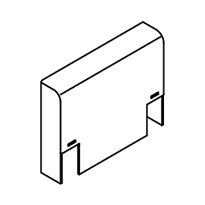 Hewi System 900 Abdeckung 68008DC Edelstahl pulverbeschichtet schwarz tiefmatt, oben