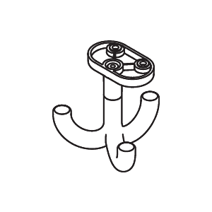 Hewi triple hook 477.90.05484 umbra