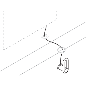 Hewi rotary handle 6855599 pure white, for tilting mirror, matt