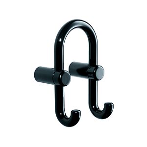 Hewi 801 double coat hook 801.90.04092 anthracite gray, hook to the front