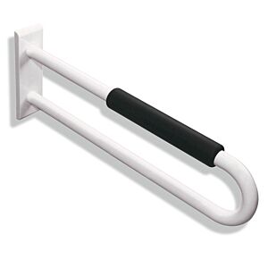 Hewi 801 Rail de support 801.50.34199 750 mm, blanc pur, avec coussinets noirs