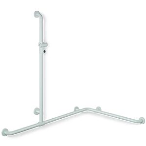 Hewi 801 active + main courante de douche 801.35D3S98 longueur spéciale, blanc de sécurité, avec barre de support de douche