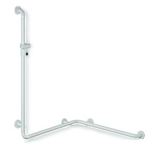 Hewi 801 main courante de douche 801.35.22098 762 x 1250 mm, blanc de sécurité, avec barre de support de douche