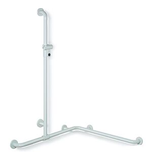 Hewi 801 main courante de douche 801.35.34684 2 x 762 x 1250 mm, terre d&#39;ombre, avec barre de support de douche, âme en aluminium