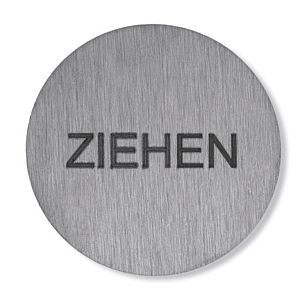 Hewi Symbol Ziehen 711ZXA selbstklebend, d= 52mm, Edelstahl matt