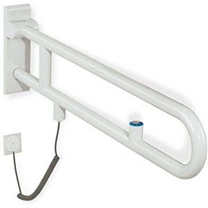 Hewi 801 E-rotating support arm 801.50.55050 700 mm, steel blue, flush button