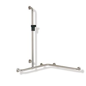 Hewi 805 Dusch-/Wannenhandlauf 805.35.33090 1250 x 762 x 762 mm, Brausehalter tiefenschwarz