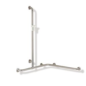 Hewi 805 Dusch-/Wannenhandlauf 805.35.33099 1250 x 762 x 762 mm, Brausehalter reinweiß