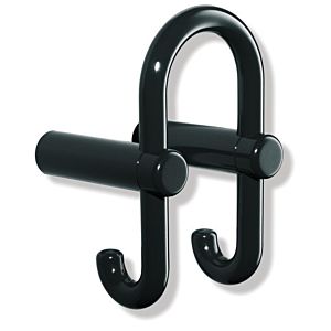 Hewi 801 Garderoben-Doppelhaken 801.90.03192 anthrazitgrau, Haken nach hinten