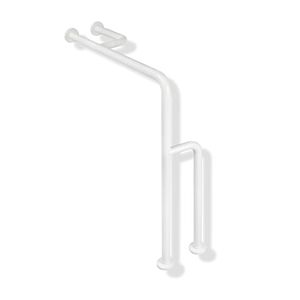 Hewi 801 floor-wall support bar 801.22.840098 834 x 850 mm, signal white, support load up to 300 kg
