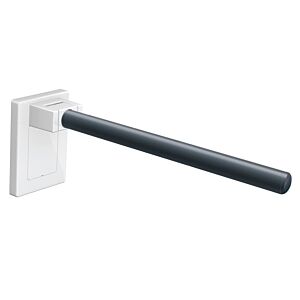 Hewi Mono Stützklappgriff 950.50.1119992 Abdeckung reinweiß, anthrazitgrau, mobil, Ausladung 600mm