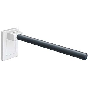 Hewi Mono Stützklappgriff 950.50.1119190 Abdeckung signalweiß, tiefschwarz, mobil, Ausladung 600mm