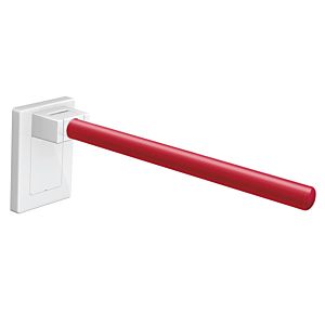Hewi System 800 K Stützklappgriff Mono 950.50.1109933 Ausladung 600mm, Abdeckung reinweiß, rubinrot