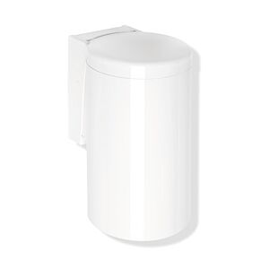 Hewi 477 waste bin 477.05.30095 rock gray, with hinged lid, knee actuation