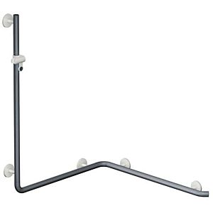 Hewi System 800 K shower handrail 950.35.2409136 1250mm, shower holder, supports and Escutcheon signal white, coral