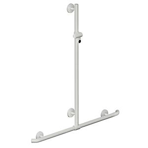 Hewi System 800 K Duschhandlauf 950.35.4209098 1100 x 812 mm, signalweiß, mit verschiebbarer Brausehalterstange