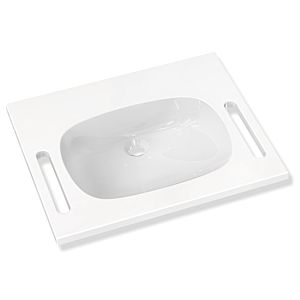 Hewi M40 Mineralguß-Waschtisch M40.11.500 65x55cm, weiß, ohne Hahnloch und Überlauf