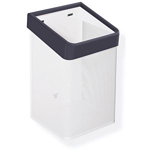 Hewi 477 paper towel basket 477.05.2001292 perforated sheet white, anthracite gray, for 60 l bags