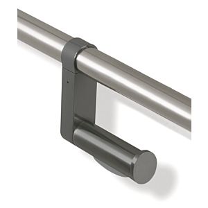 Hewi 805 Aufrüstsatz-WC-Papierhalter 805.50.01590 Edelstahl geschliffen, tiefschwarz