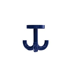 Hewi 477 hook 477.90.05250 triple, rotatable, over 15mm thick, steel blue