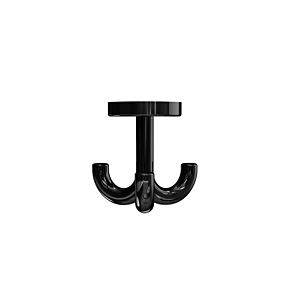 Hewi 477 hook 477.90.05190 triple, rotatable, up to 15mm thick, deep black