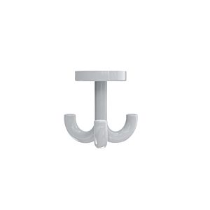 Hewi 477 crochet 477.90.05197 triple, rotatif, jusqu&#39;à 15 mm d&#39;épaisseur, gris clair