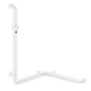 Hewi 801 main courante de douche 801.35.21690 762 x 1100 mm, noir profond, avec barre de support de douche, âme en aluminium
