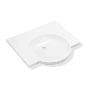 Hewi Mineralguss-Waschtisch 950.11.120 60 x 55 cm, ohne Hahnloch und Überlauf, weiß