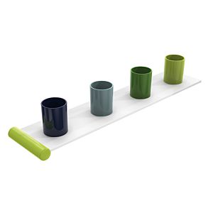 Hewi porte-gobelet pour brosse à dents 800.03.41174 4 places, vert pomme, kit d&#39;extension