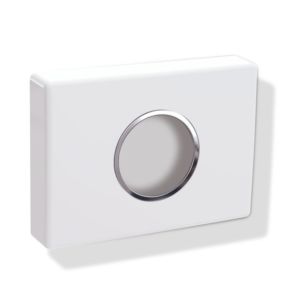 Hewi Hygienebeutelspender 950.06.75098 signalweiß, 143x103x27mm, Ringeinsatz Kunststoff verchromt