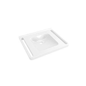 Hewi mineral cast washbasin 950.11.160 65x55cm, white, without tap hole and overflow