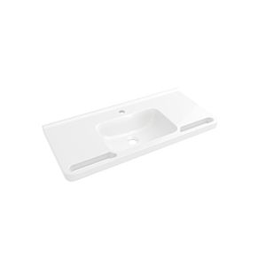 Hewi Mineralguß-Waschtisch 950.11.261 85x40cm, weiß, mit Hahnloch, ohne Überlauf