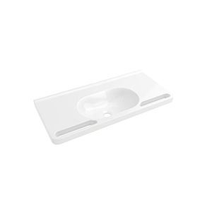 Hewi Mineralguß-Waschtisch 950.11.250 85x40cm, weiß, ohne Hahnloch und Überlauf