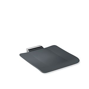 Hewi System 900 folding seat 900.51.2024092 450 x 112 x 525 mm, seat surface anthracite, wall Stainless Steel chrome-plated