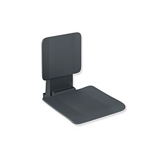 Hewi System 900 siège suspendu 900.51.10260AF 450 x 533 x 637 mm, Inox revêtement en poudre mat anthracite, mat anthracite plastique