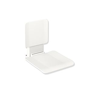 Hewi System 900 hanging seat 900.51.10260AS 450 x 533 x 637 mm, Stainless Steel powder-coated white matt, matt white plastic